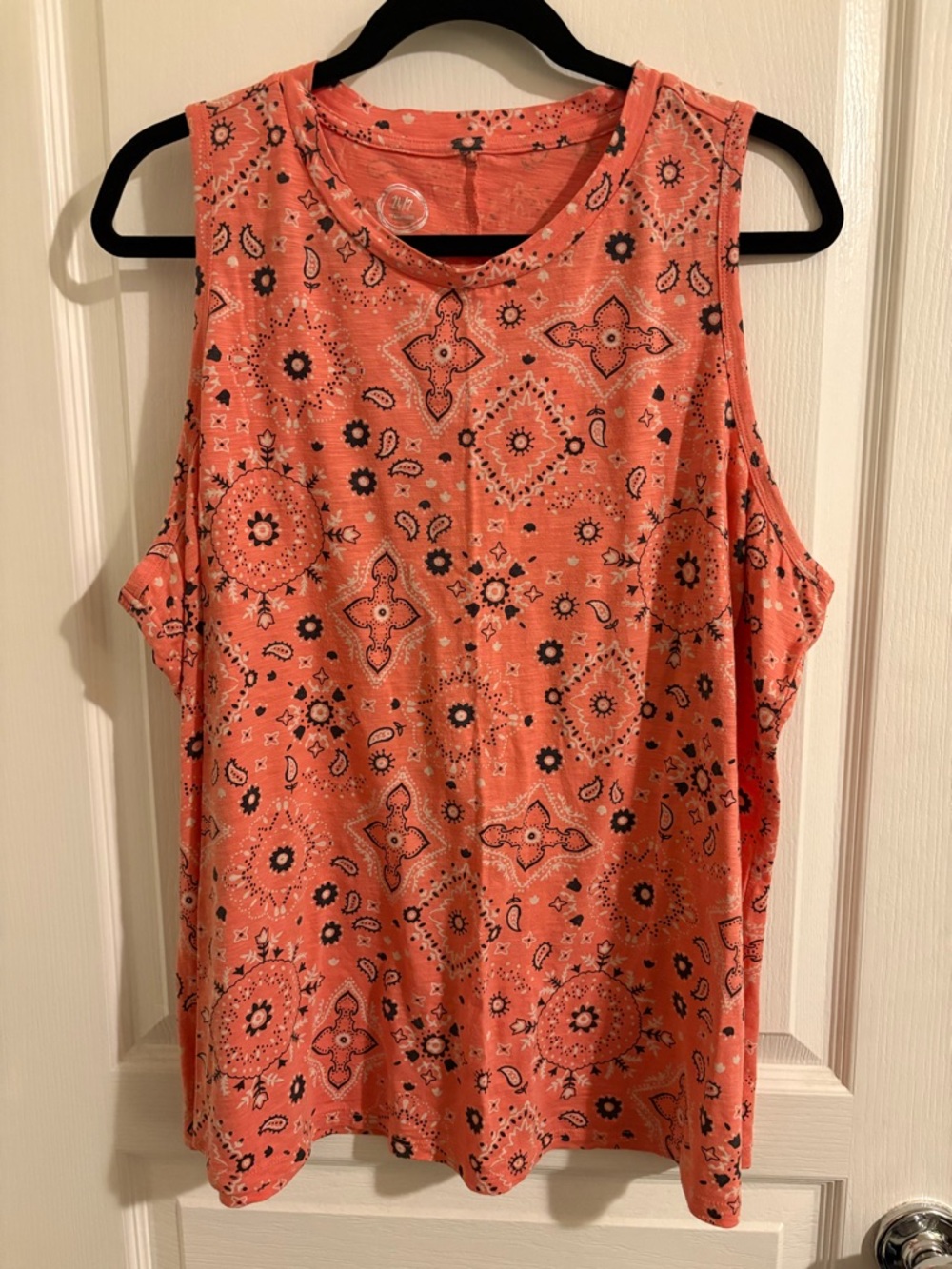 Maurices Coral Bandana Print Sleeveless Tank